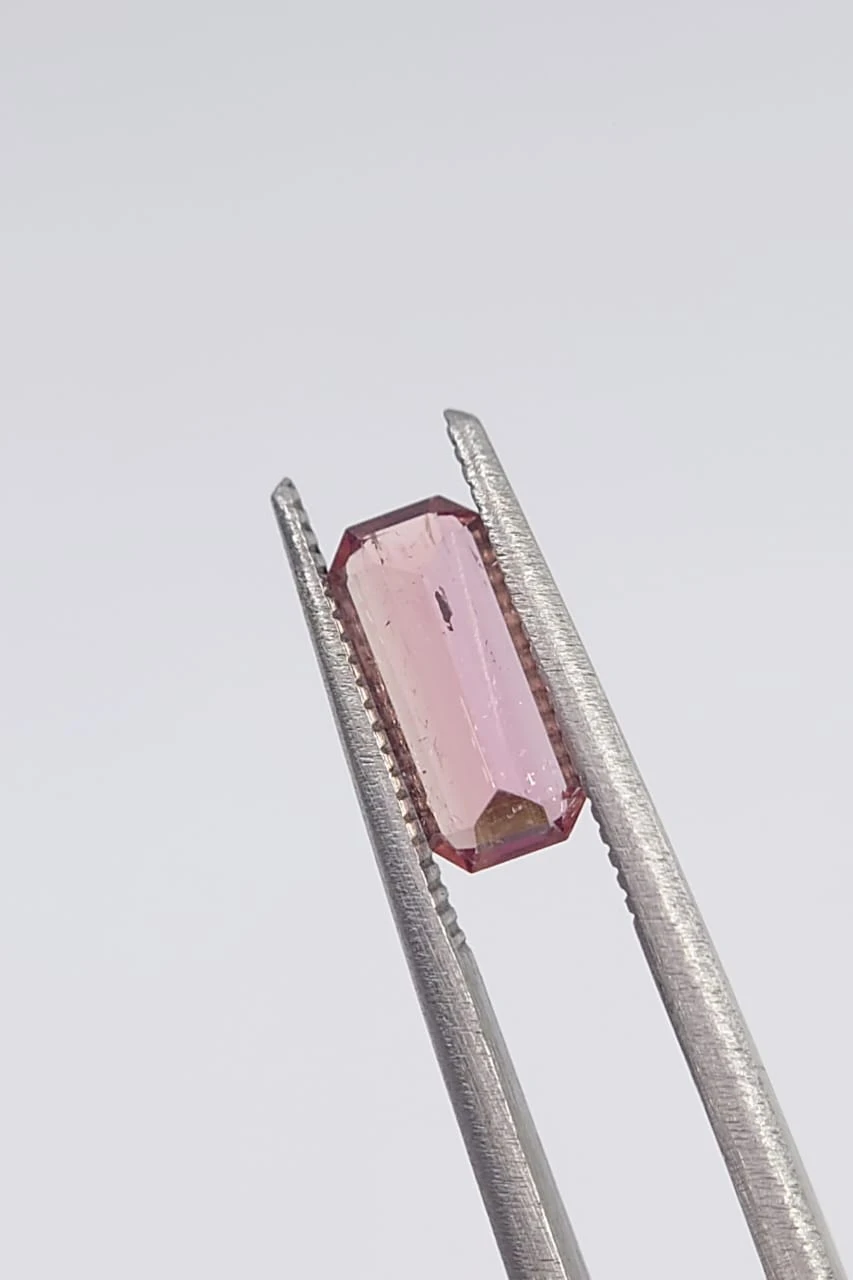 1.1ct Natural Pink Tourmaline emerald cut Loose Gemstone from Nigeria — view 3